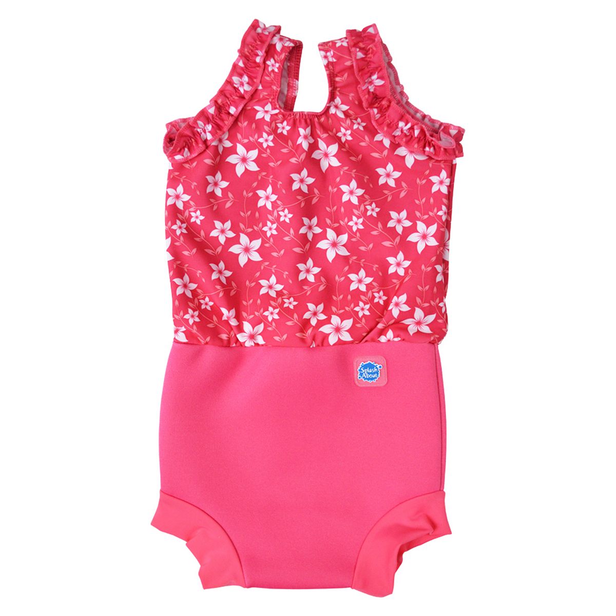 Splash About Swimming Happy Nappy Costume Pink Blossom (Medium) 3-8 Months