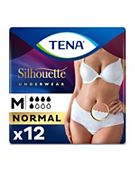 1x TENA Lady Silhouette Pants - Normal - Low Waist - Noir - Medium - Pack  of 10 7322541056494