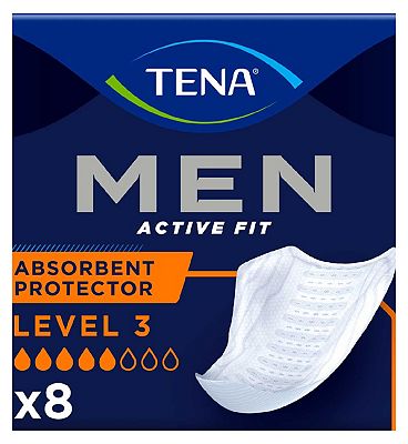 TENA Men Level 3 Incontinence Absorbent Protector - 8 pack