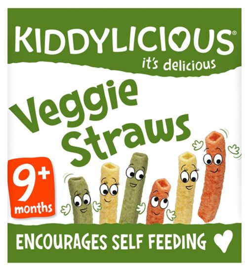 Kiddylicious Veggie Straws, baby snack, 9months+, single 12g