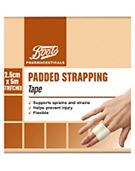 Boots Padded Strapping Tape 2.5cm x 5m stretched