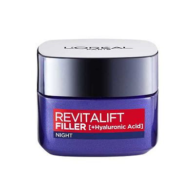 L'Oreal Paris Revitalift Filler + Hyaluronic Acid Anti Ageing Replumping Night Cream 50ml