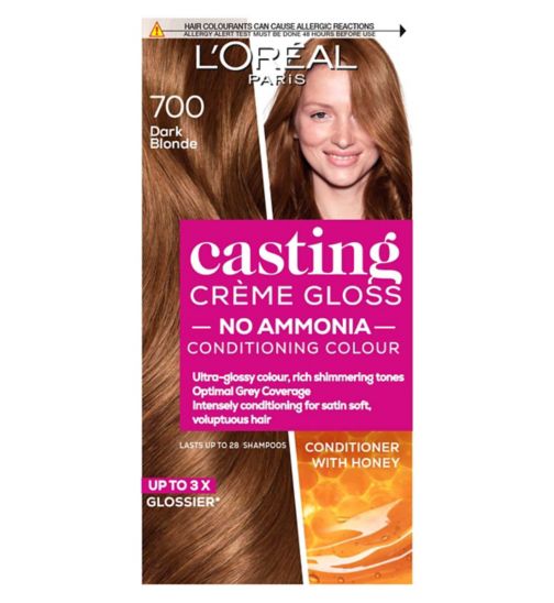 L'Oreal Paris Casting Creme Gloss Semi-Permanent Hair Dye, Blonde Hair Dye 700 Dark Blonde
