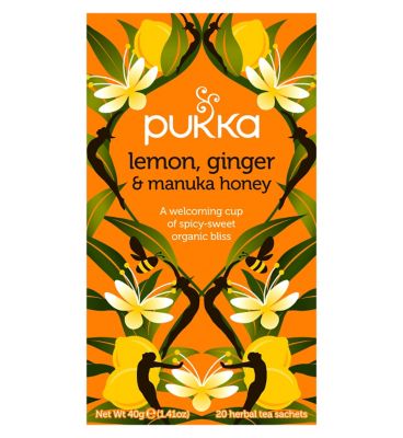 Pukka Lemon, Ginger & Manuka Honey Herbal Tea Sachets - 40g