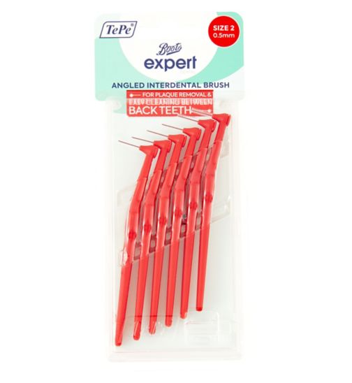 Boots Expert TePe Angled Interdental Brushes Red 0.5mm