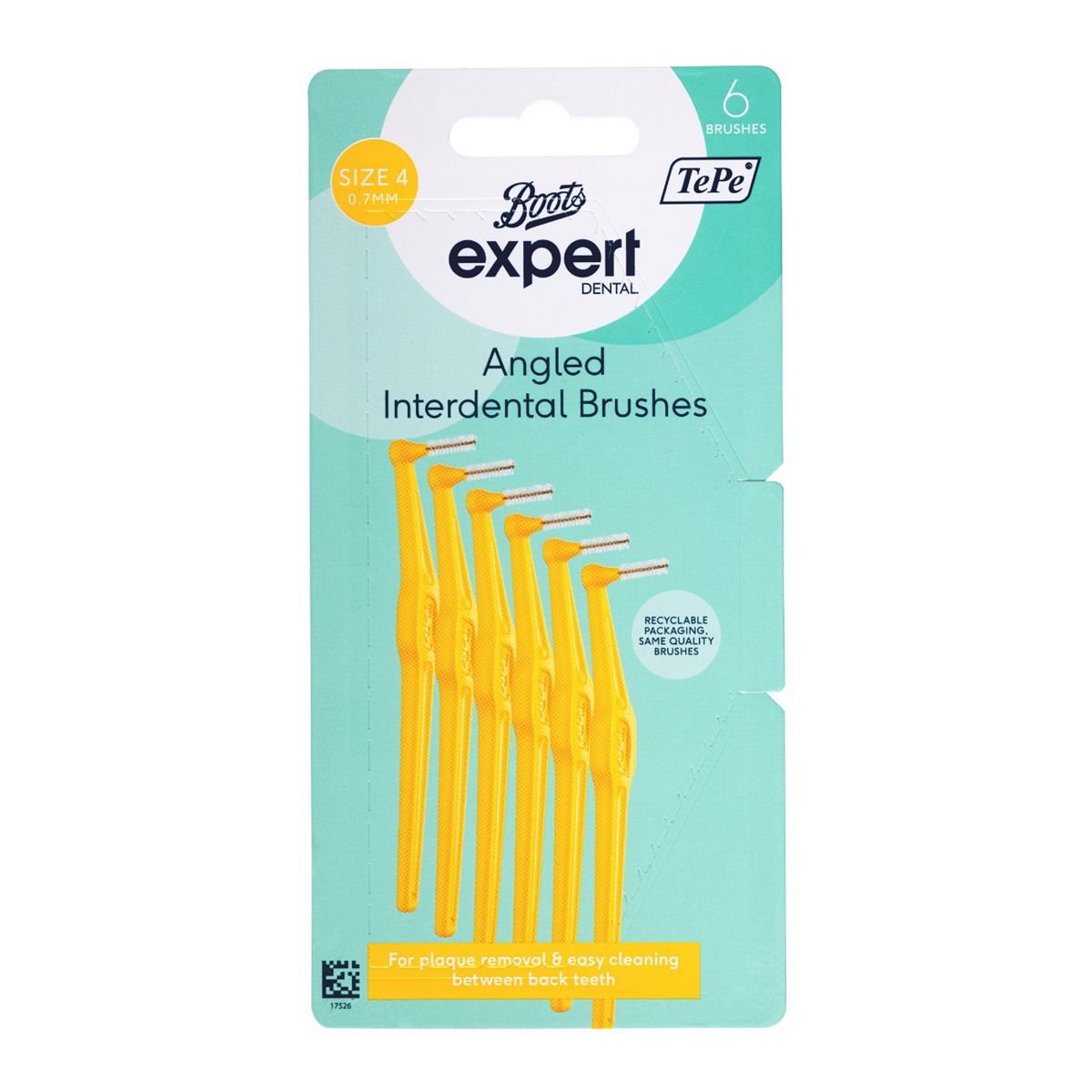   Expert Tepe Angled Interdental Brush Yellow 0.7Mm 6S