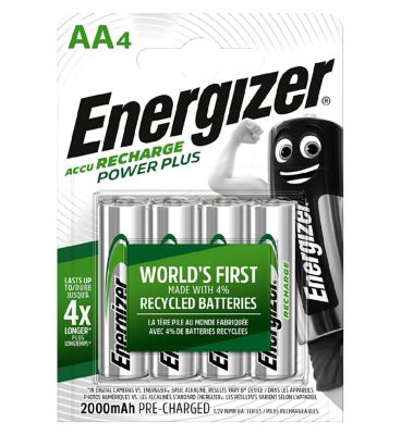 Energizer Recharge Power Plus AA 4 Pack Batteries