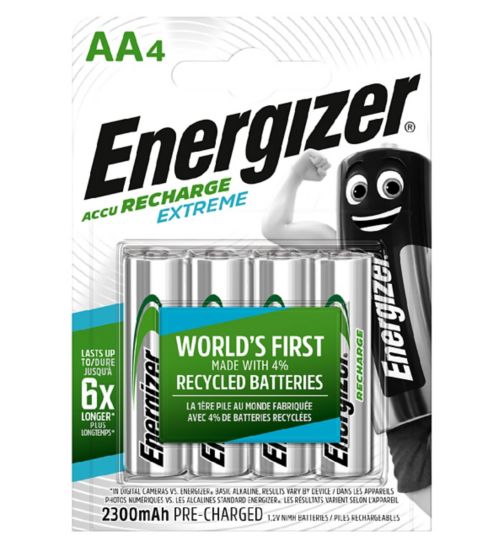 Energizer Recharge Extreme AA 4 Pack Batteries