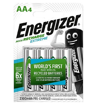 Energizer Recharge Extreme AA 4 Pack Batteries