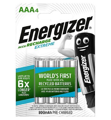 Energizer Recharge Extreme AAA 4 Pack Batteries