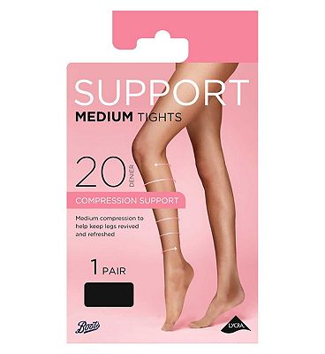 Boots Mediumium Support Tight Black Medium