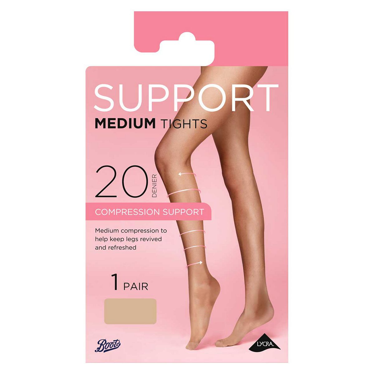   Medium Support Tights Nat Tan Extra Large Multicolor