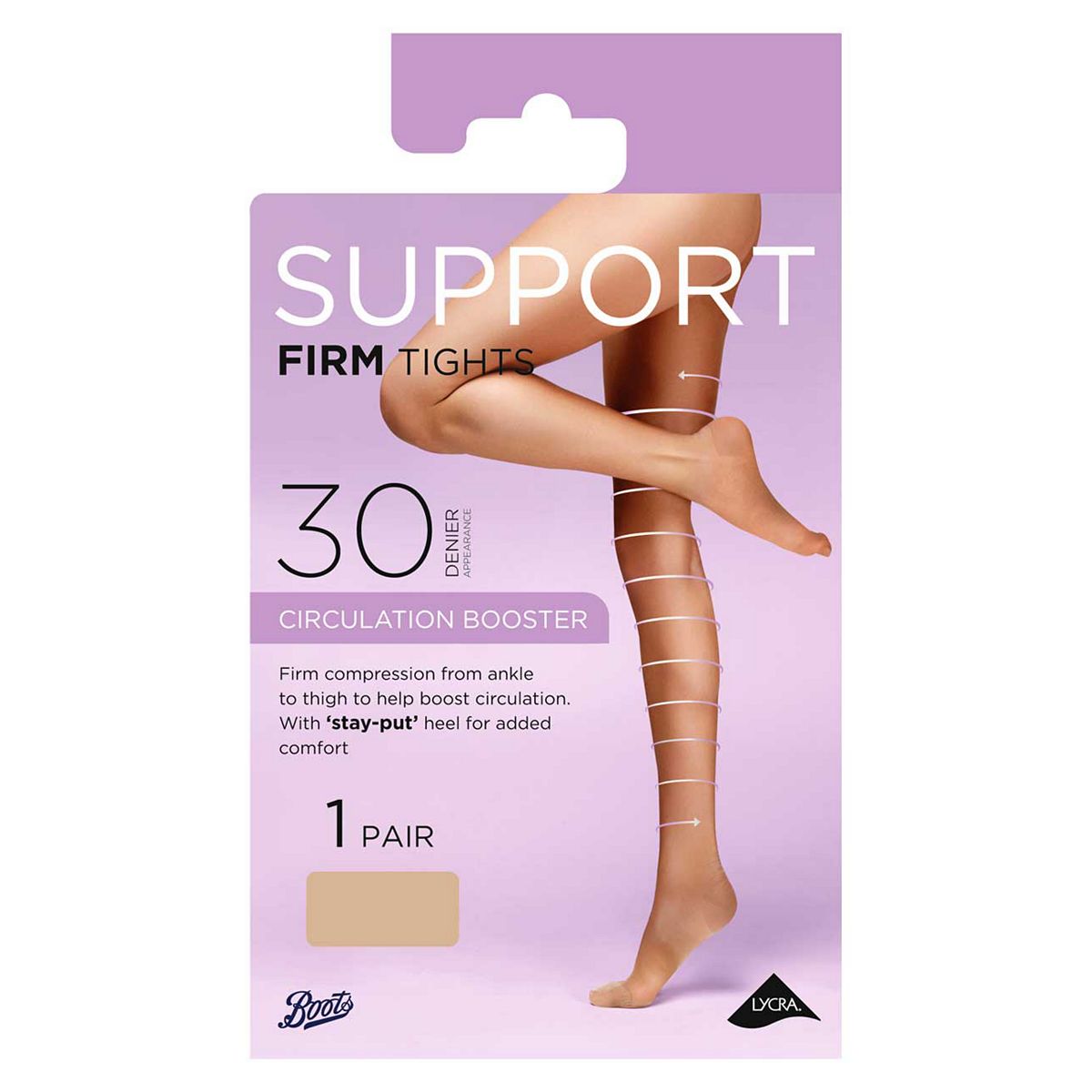   Firm Support Tights Natural Tan Large Multicolor