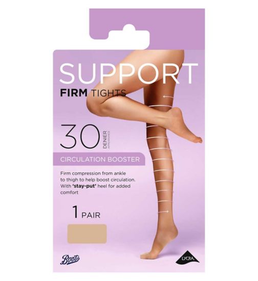 Boots Firm Support Tights Natural Tan