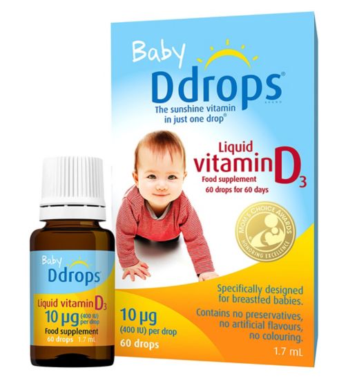 Baby Ddrops Liquid Vitamin D3 10 µg 60 Drops 1.7ml