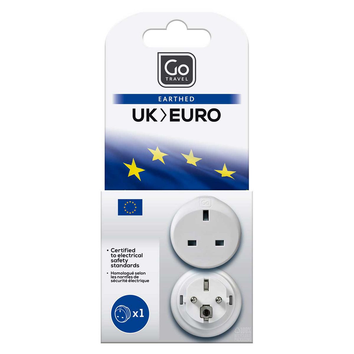 Go Travel Uk To Euro Adaptor