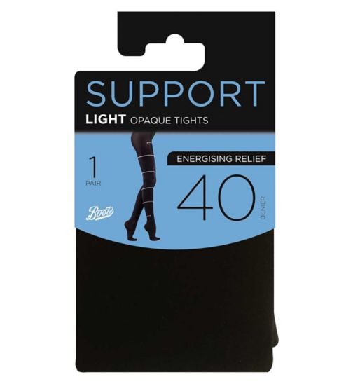 Boots Light Support Opaque Tights Black