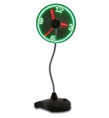 The Source Led Clock Fan With Stand