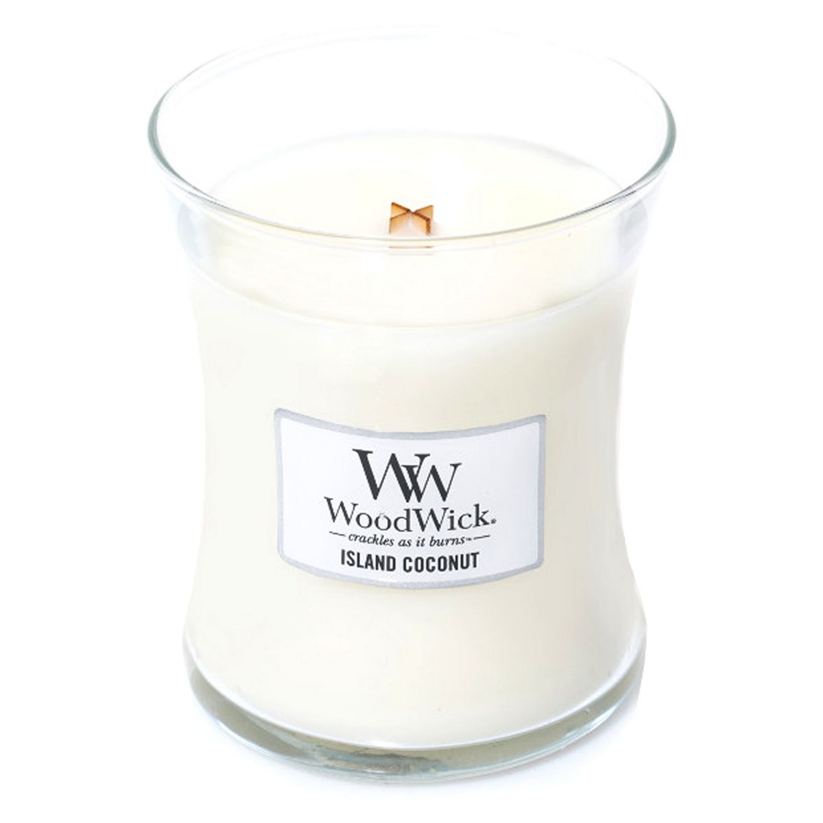 Woodwick Island Coconut Medium Jar Candle