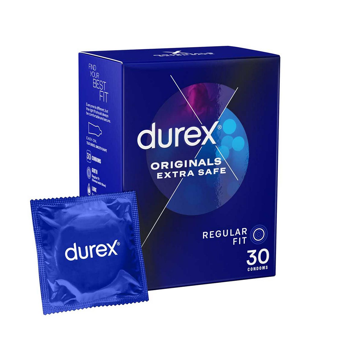 Durex Originals Extra Safe Condoms - Regular Fit 30 Pack