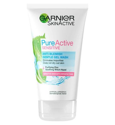 Garnier PureActive Sensitive Anti-Blemish Soap-Free Gel Wash 150ml