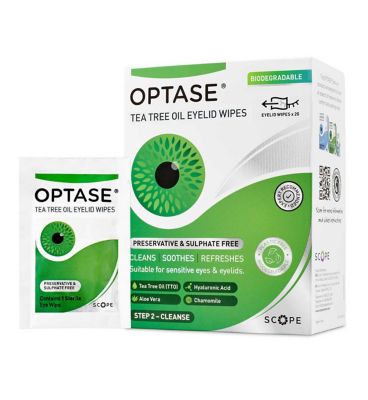 Optase TTO Lid Wipes 20 Pack