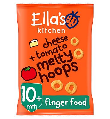 Ella’s Kitchen Organic Cheese and Tomato Melty Hoops Baby Snack 10+ Months 20g