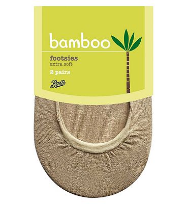 Boots Bamboo Footsies 2 pairs Nude One Size