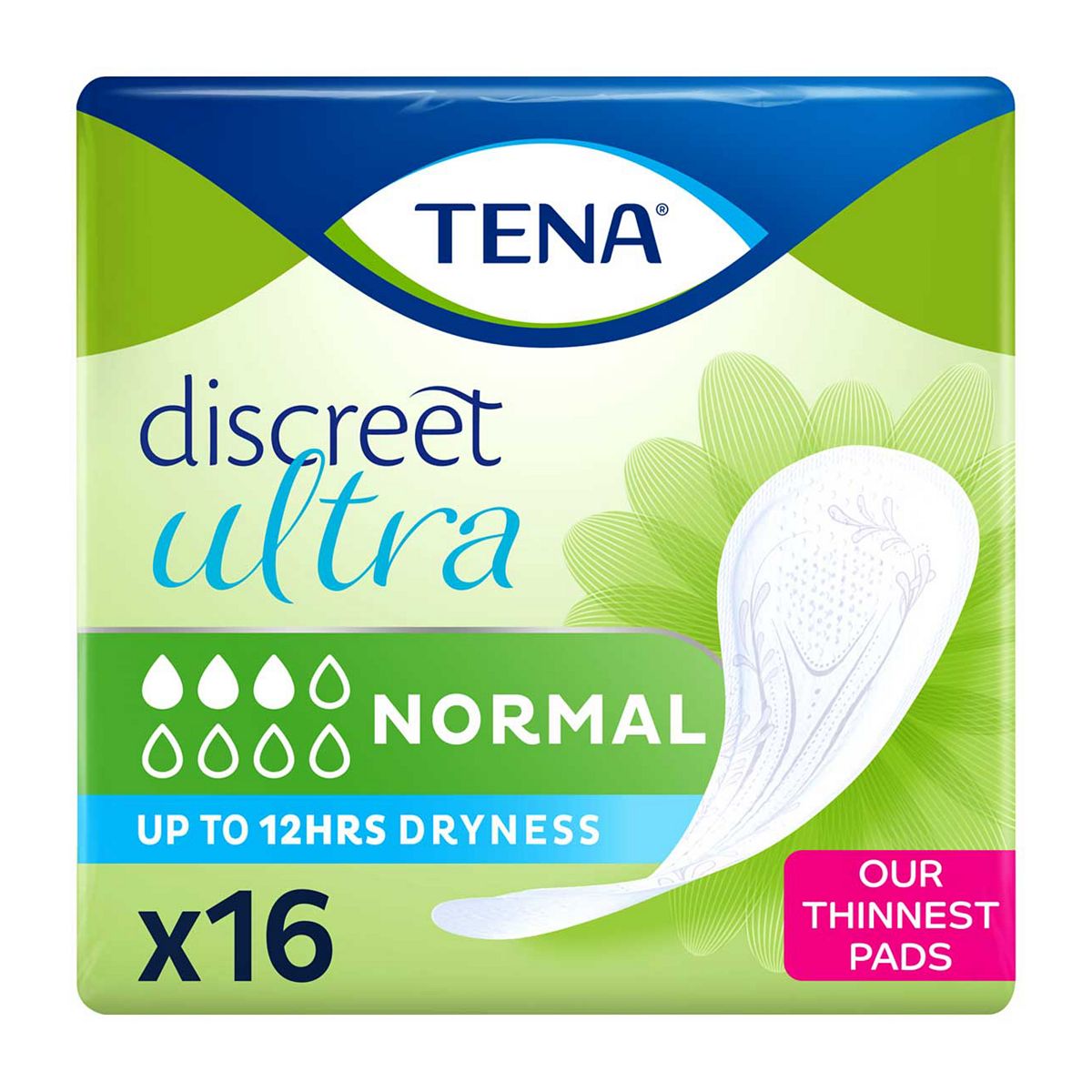Tena Discreet Ultra Normal Pads 16S