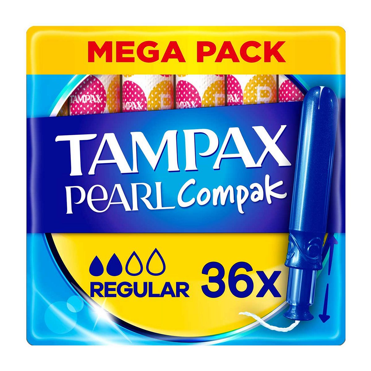 Tampax Pearl Compak Regular Tampons Applicator 36X