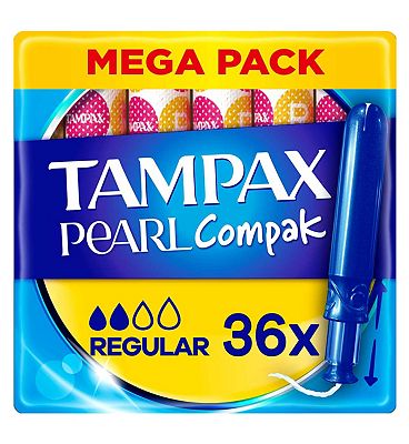 Tampax Pearl Compak Regular Tampons Applicator 36X
