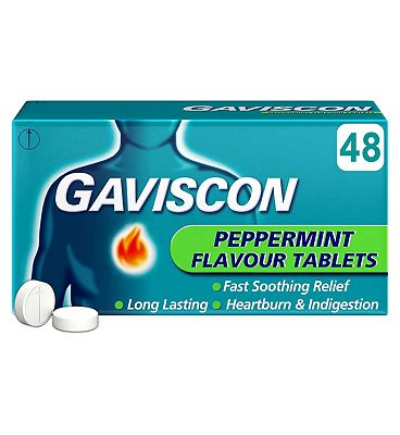 Gaviscon Heartburn & Indigestion Tablets Peppermint x48