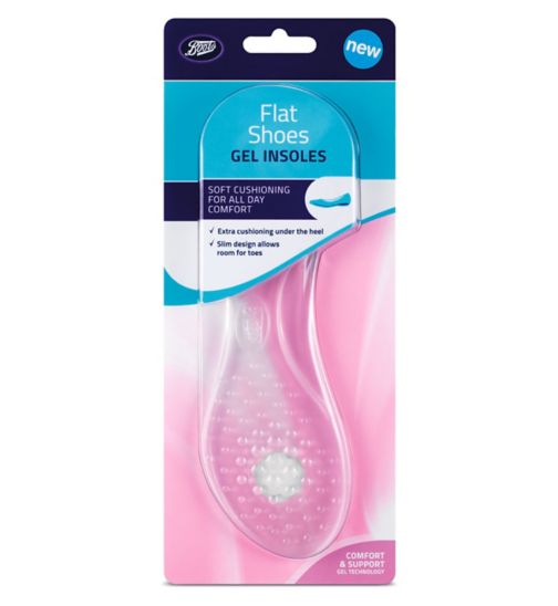 Boots Flat Shoes Gel Insoles – 1 pair size 3-7.5