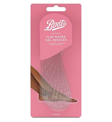 Boots Flat Shoes Gel Insoles  1 pair size 3-7.5