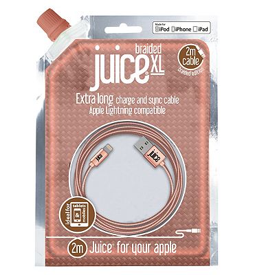 Juice 2M Lightning Cable Rose Gold Braided