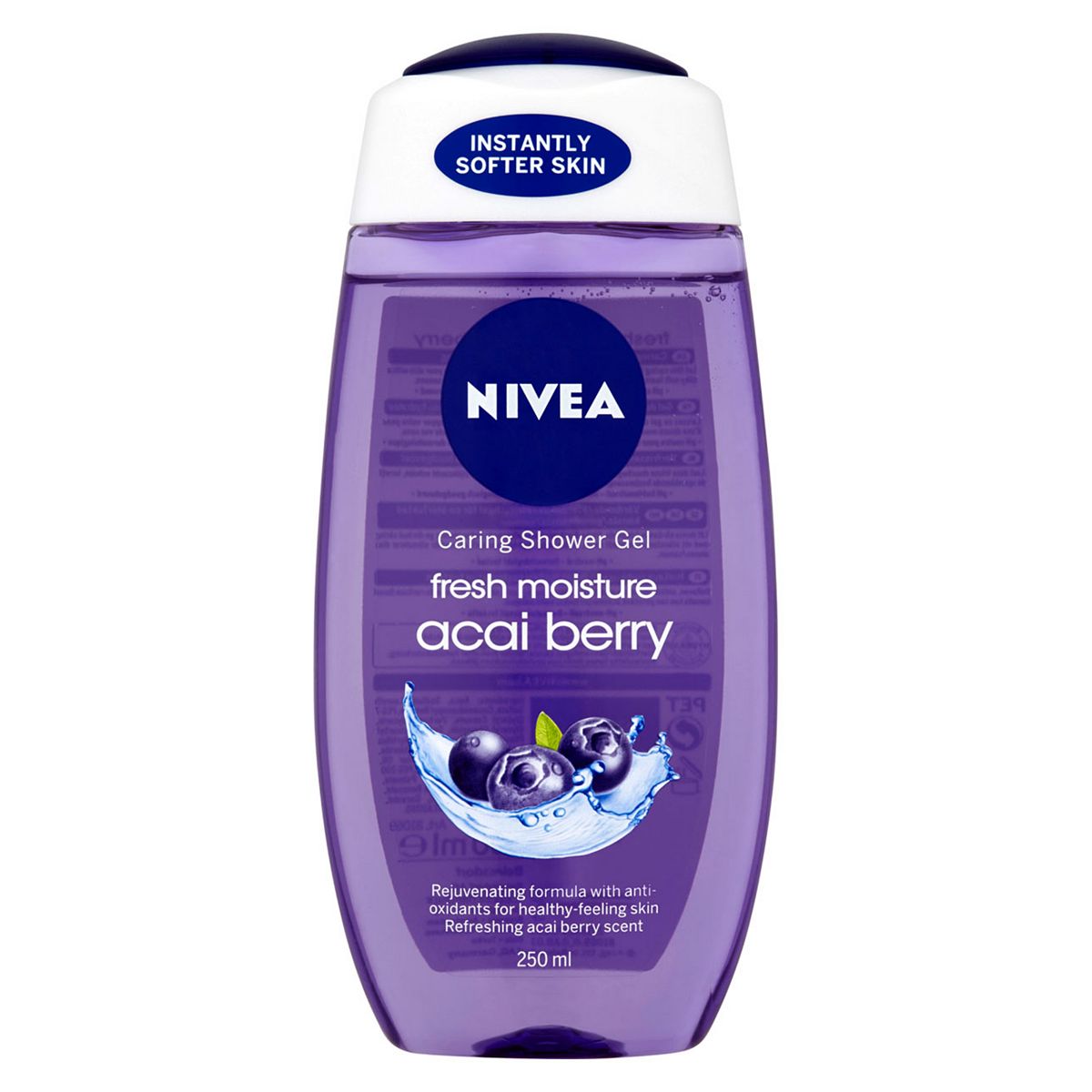 Nivea Caring Shower Gel Fresh Moisture Acai Berry250 Ml, 250Ml