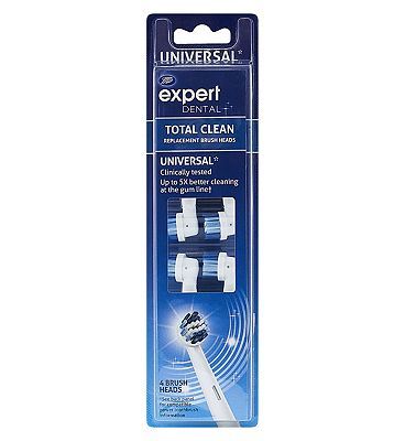 Boots Universal* Total Clean Replacement Heads - 4 Pack