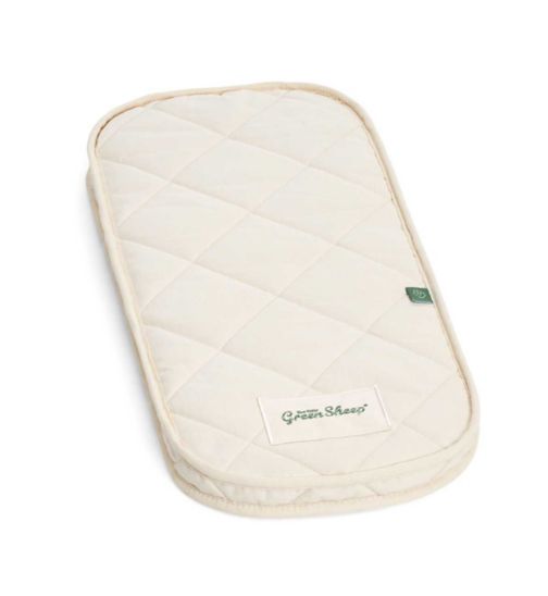 The Little Green Sheep Natural Moses Basket Mattress to fit Mothercare Moses Baskets - 28x75cm