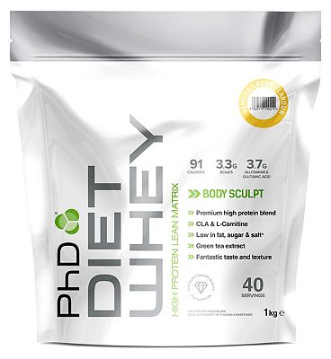 PhD Diet Whey Protein Powder Vanilla Crme - 1kg