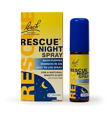Bach Rescue Remedy Night Spray 20ml  Flower Essences for Natural Night's Sleep