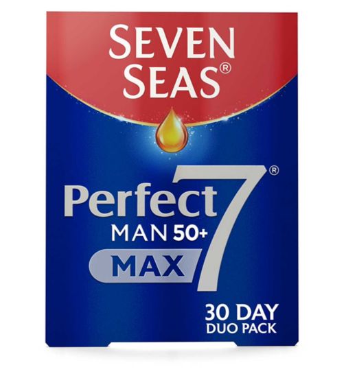 Seven Seas Perfect7 Man 50+ Max Multivitamins & Omega-3 30 Day Duo Pack