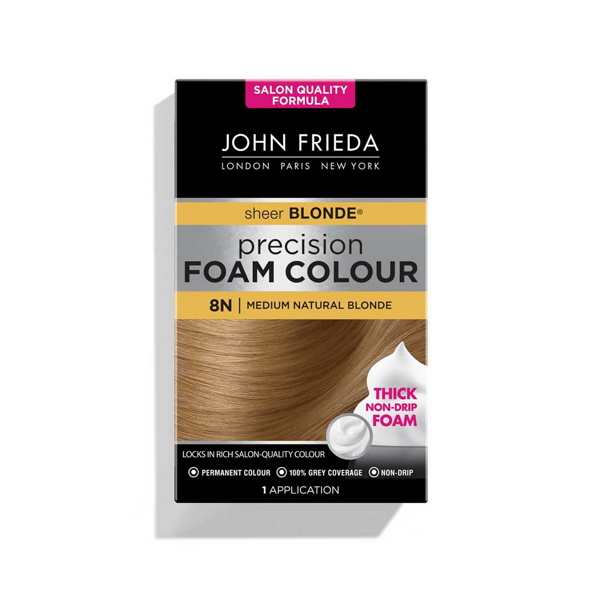 John Frieda Precision Foam Colour 8N Medium Natural Blonde 130ml
