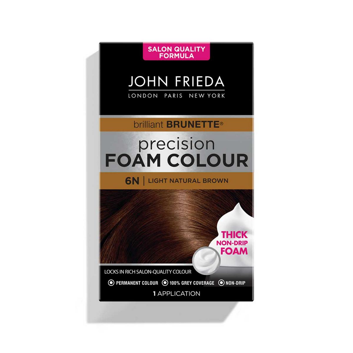 John Frieda Precision Foam Colour 6N Light Natural Brown 130ml