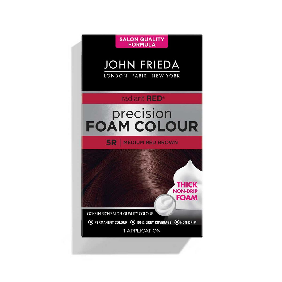 John Frieda Precision Foam Colour 5R Medium Red Brown 130ml