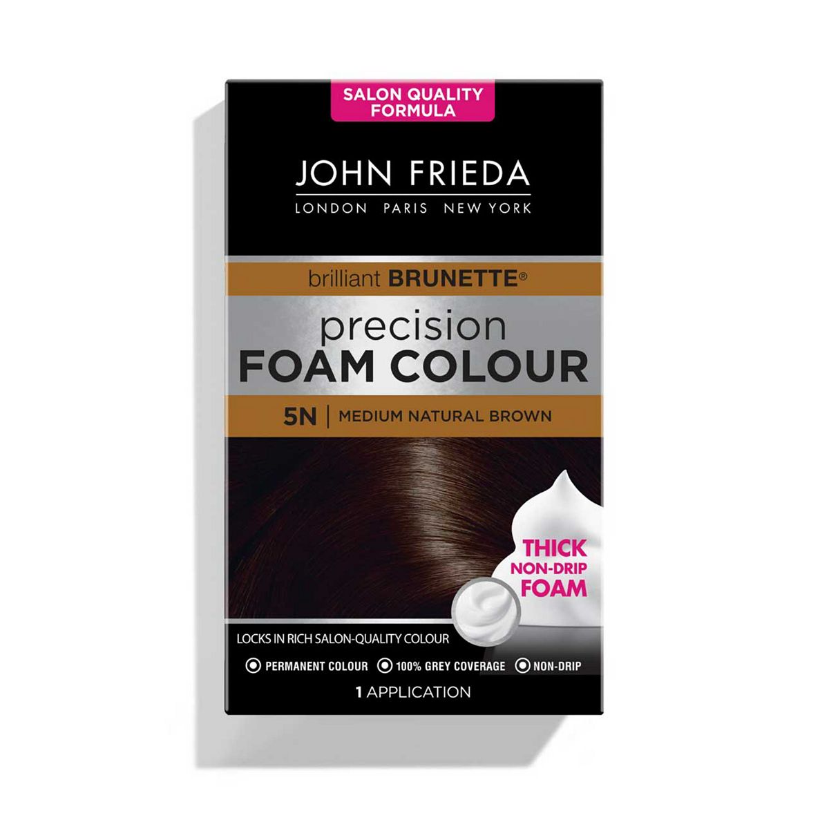 John Frieda Precision Foam Colour 5N Medium Natural Brown 130ml
