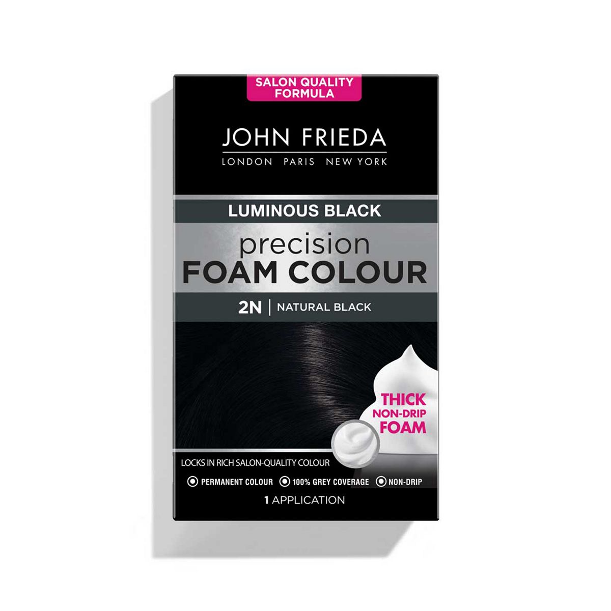 John Frieda Precision Foam Colour 2N Luminous Natural Black 130ml