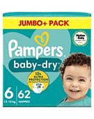 Pampers size 6 Baby-Dry nappies 13+kg 62s