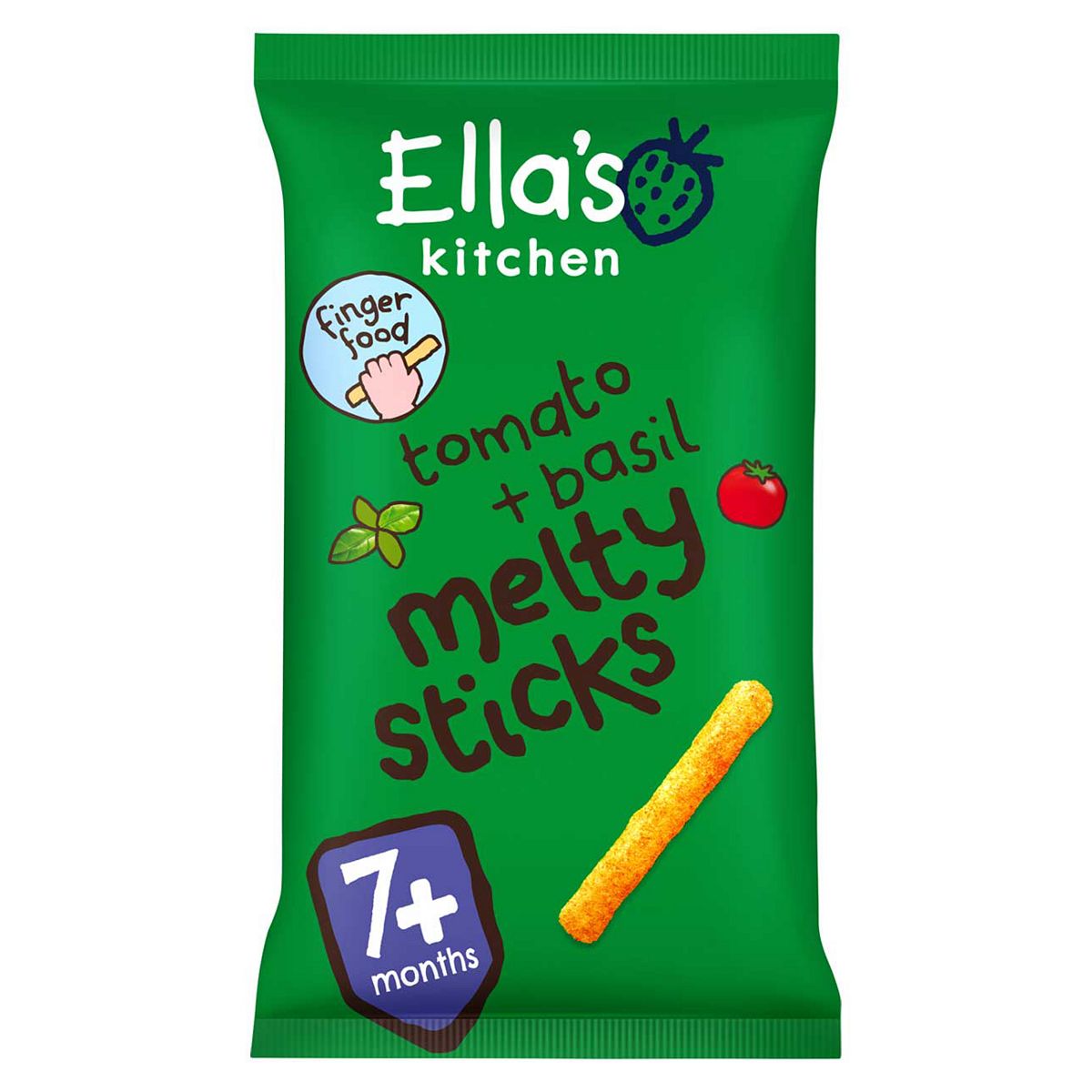Ella's Kitchen Organic Tomato And Basil Melty Sticks Baby Snack 7+ Months 16G