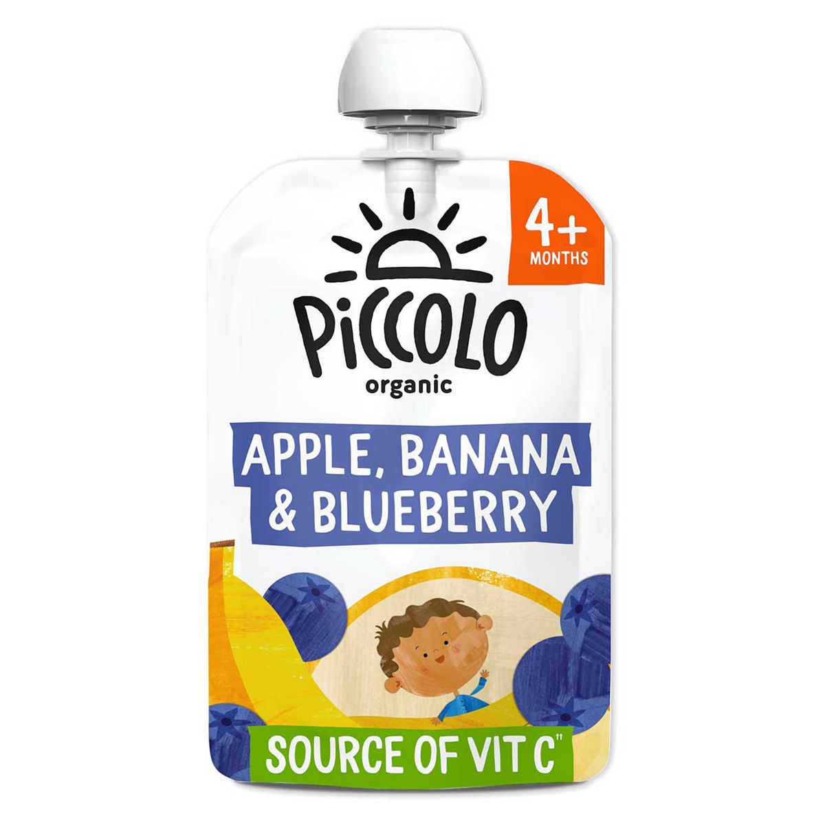 Piccolo Organic Apple, Banana & Blueberry 100G 4 Months+