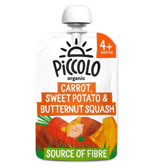 Piccolo Organic Carrot, Sweet Potato & Butternut Squash 100g (100% Veg) 4 Months+